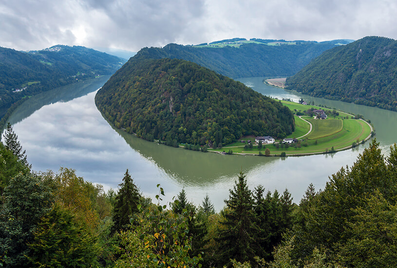 Danube river bend