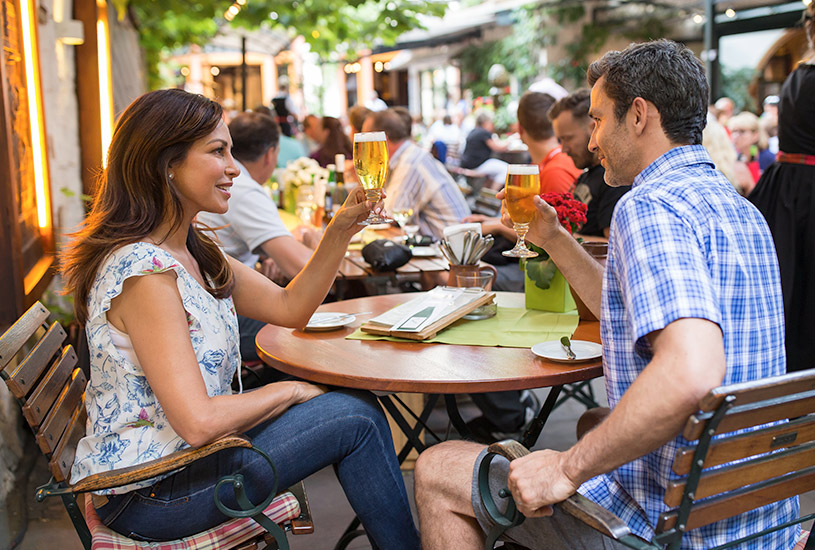 Couple drinking